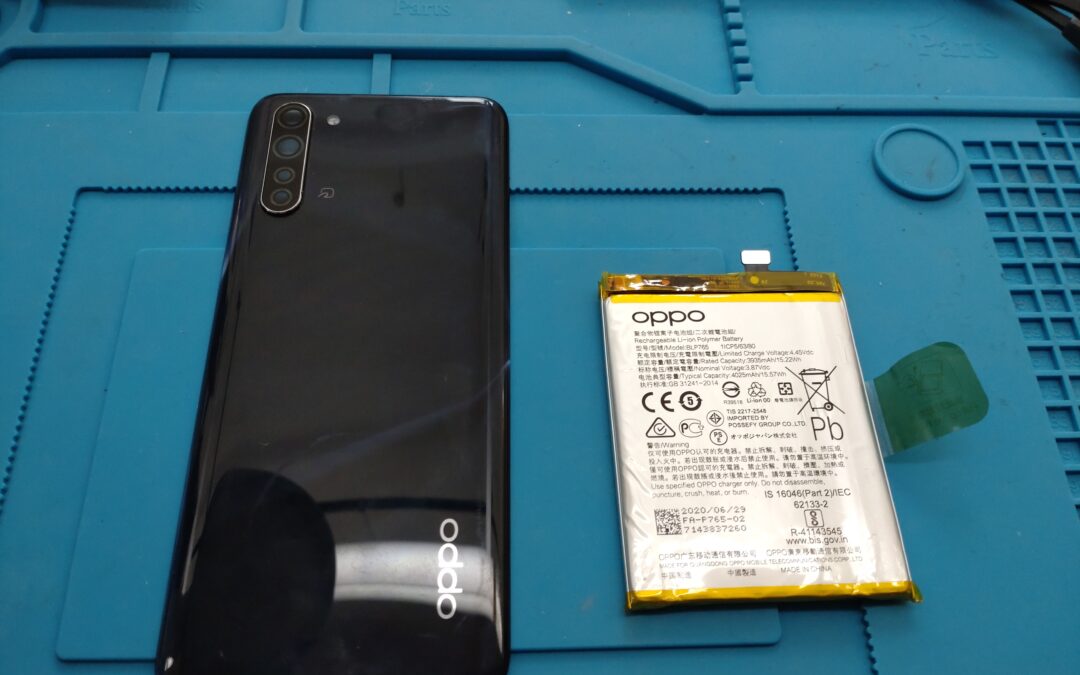 【OPPOのスマホ Reno 3A のバッテリー交換しました！】