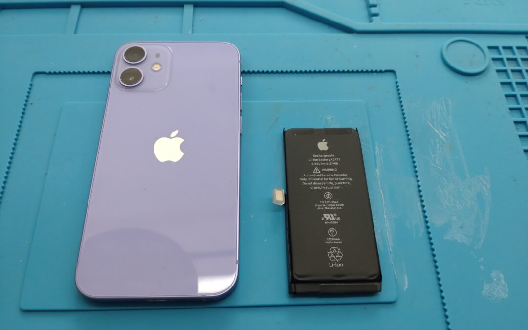 【Apple製のスマホ iPhone 12mini のバッテリー交換しました！】