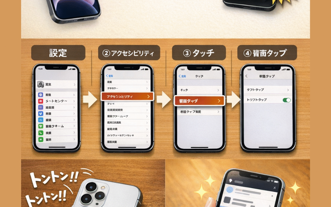 iPhoneの隠しワザ！背面をトントンするだけでスクリーンショットが撮れるって知ってましたか？📱✨