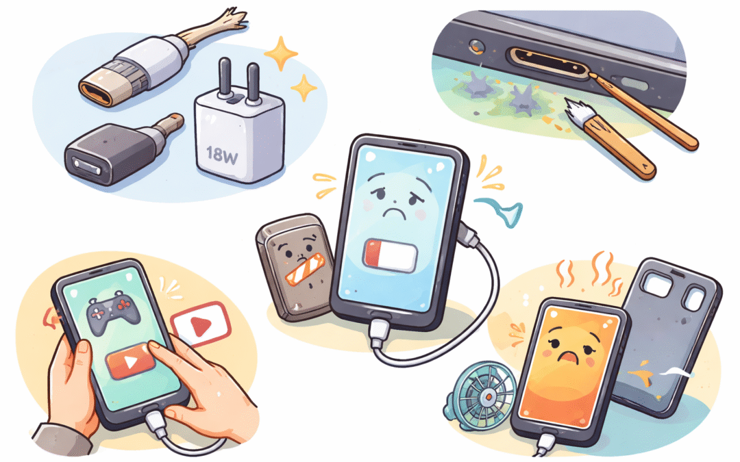 充電速度が遅い原因と解決法