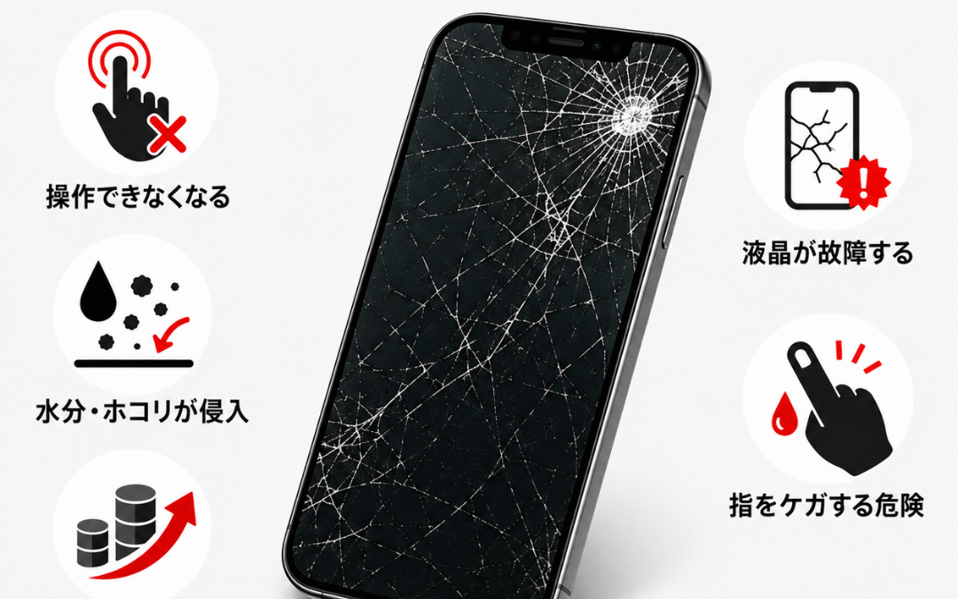 画面割れ放置の危険性